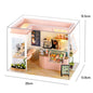 DIY 3D Puzzles Wooden Toy Miniature Dollhouse Handmade Doll House Model Building Kits Coffee House Toys For Xmas Gifts