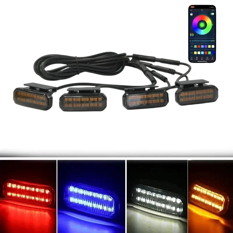 Beusfirts LED Front Grille Light FOR RAM 1500 Accessories Car Daytime Running Light Wheel Eyebrow Lamp For Pickup Offroad 12V