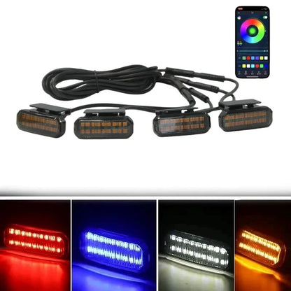 Beusfirts LED Front Grille Light FOR RAM 1500 Accessories Car Daytime Running Light Wheel Eyebrow Lamp For Pickup Offroad 12V