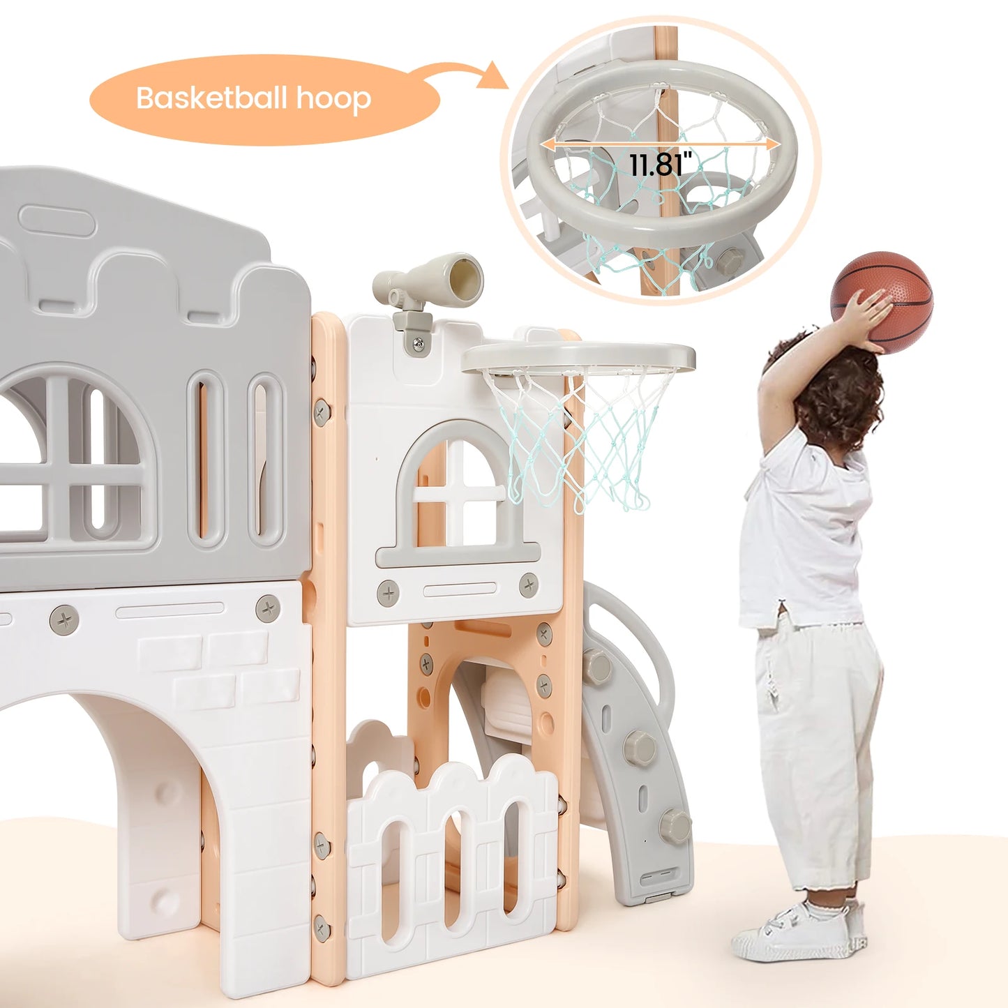 Children's Slide Outdoor Indoor Domestic Baby Sports 8 in 1 Slide Playset Family Multifunction Amusement Park Toys