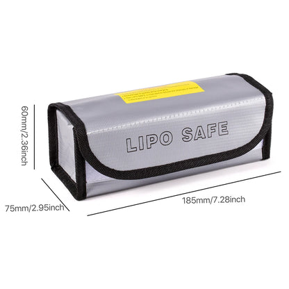 Lipo Guard Safety Bag Fireproof Explosion-Proof Portable Lipo Safety Bag 215*115*155mm for RC FPV Racing Drone Car Battery Safe