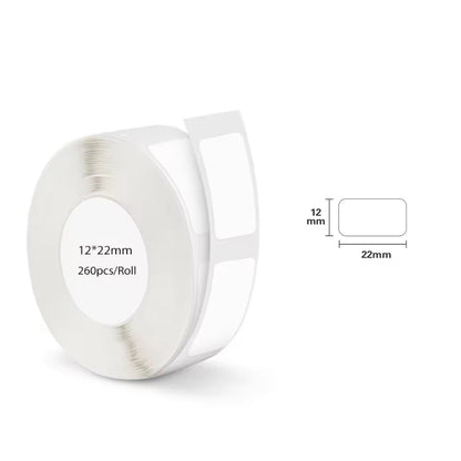 12*40mm 15*30mm 15*50mm White Gap Label Paper for P12 P15 Phomemo D30 Q30 Thermal Printer Waterproof Self Adhesive Sticker Roll