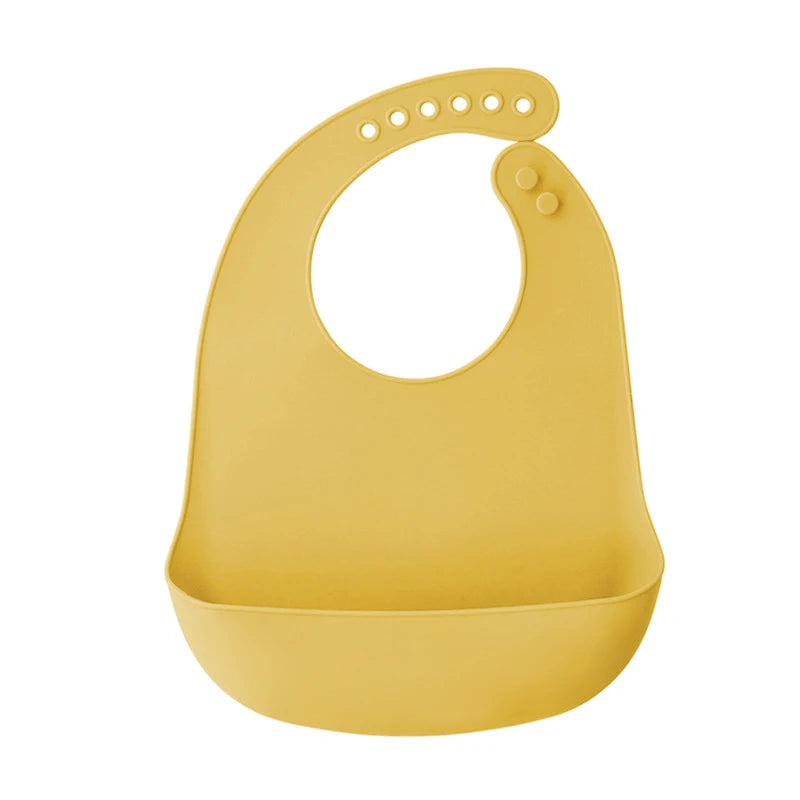 1PC Portable Baby Silicone Bib Ultra-thin Silicone Drool Bag Waterproof And Easy To Clean A Bib For Feeding Children And Infants