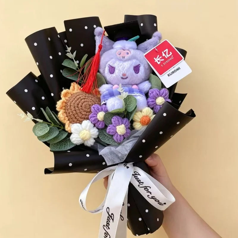 Cartoon Anime Series Hellokitty Kulomi Plush Toys Creative Graduation Bouquet Children's Day Birthday Graduation Gifts For Kids