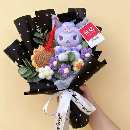 Cartoon Anime Series Hellokitty Kulomi Plush Toys Creative Graduation Bouquet Children's Day Birthday Graduation Gifts For Kids