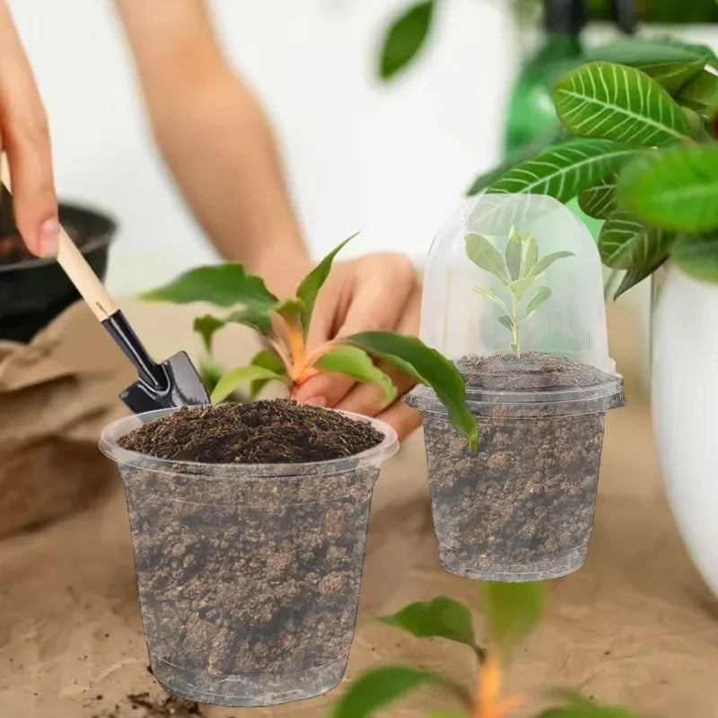 Seed Plant Nursery Pots Plastic Plant Mini Flowerpot Seed Starting Grow Nutrition Cup Plant Container Garden Planters Supplies