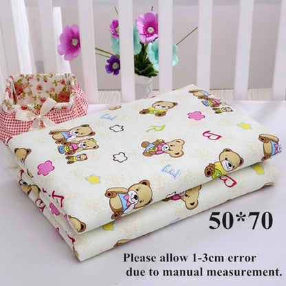Crib Sheet Waterproof Baby Urine Changing Mat Cotton Reusable Infant Change Diaper Pad Cover Washable Newborn Bed Nappy Mattress