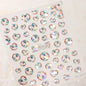 Colorful Bagful Jellyfish Bubbles Swimming Rings Rainbow Stars Ocean Starfish Self Adhesive 5D Nail Art Sticker Manicure Decal