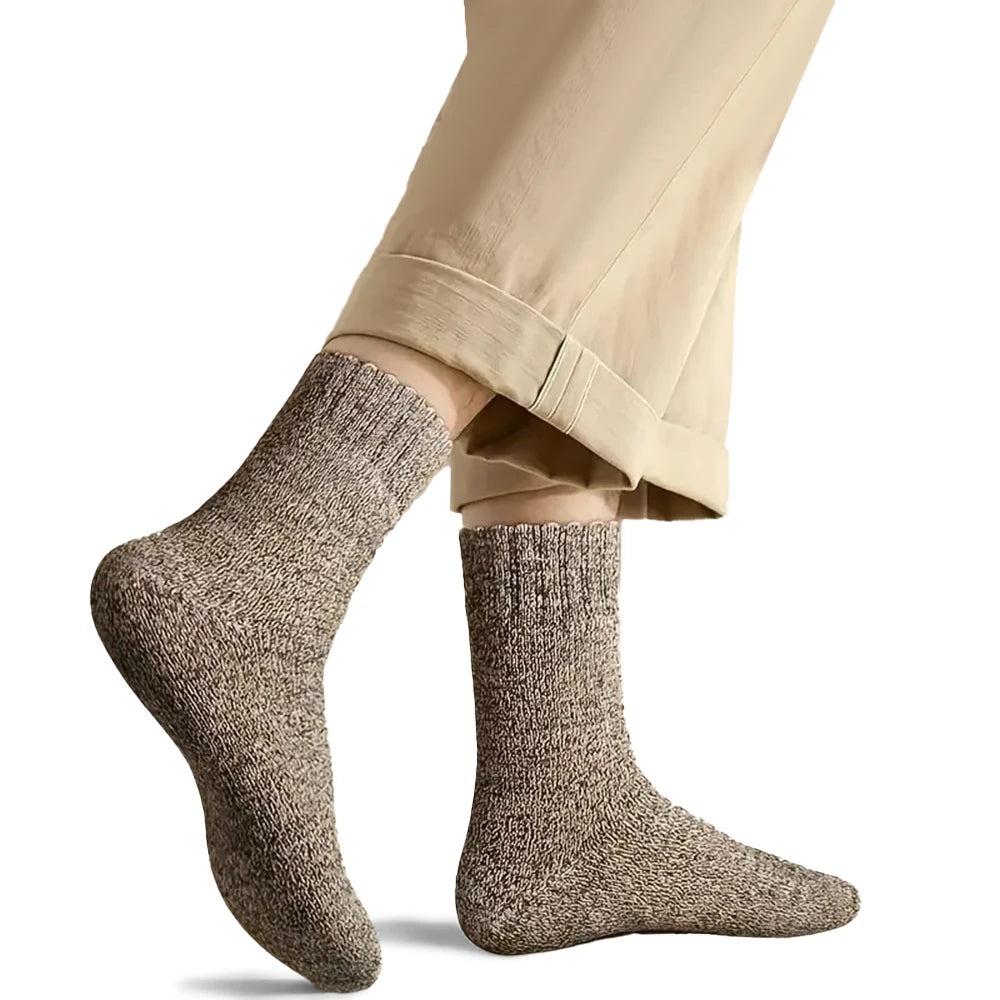 3/5/15 Pairs Men Solid Color Socks  Fashionable Simple Versatile Winter Socks Are Soft Comfortable Lightweight Casual In Length