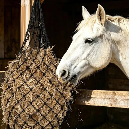 Durable Slow Feed Hay Net Large Capacity 36 inch Horse Hay Bag Hanging Hay Feeder Bag for Horses Goat Sheep 1Pc