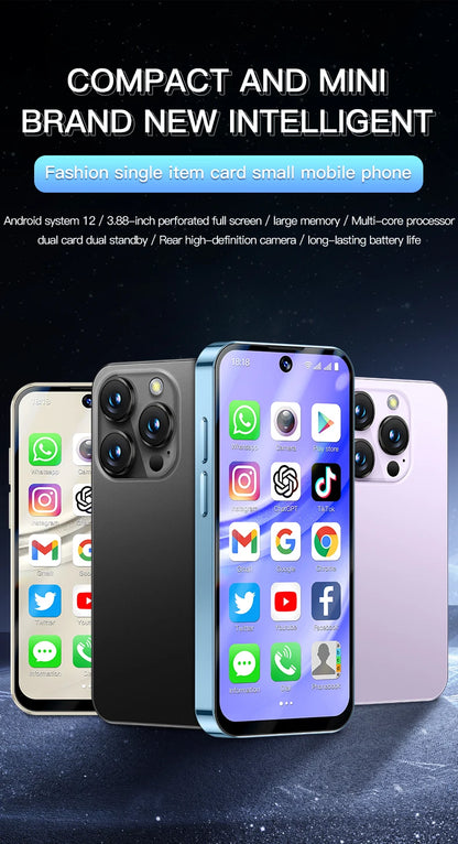 SERVO 19PRO Android Mini Smartphone 4G LTE Dual SIM Standby 6GB RAM 128GB ROM Play Store WiFi OTG 3.88" Screen Small Smart Phone