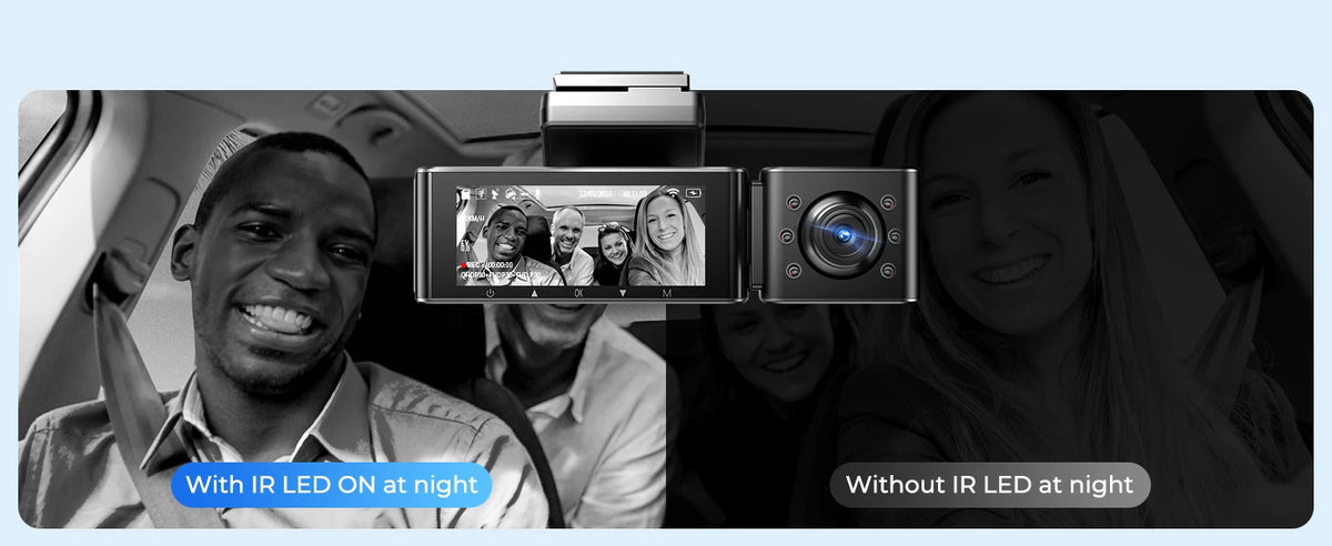 AZDOME M550 Pro 5.8Ghz WiFi 2/3 Channel Dash Cam 4K+2.5K Built-in GPS 3.19" IPS Screen Car DVR IR Night Vision 24H Parking Mode