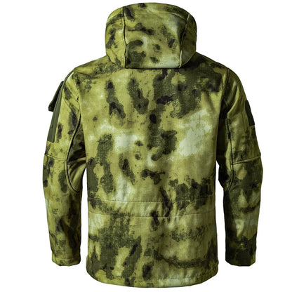 New Shark Shell Beetle Suit Winter Camo Fleece Lined Thickened Softshell Jacket Pants Set Plus Size Windproof Thermal Outdoor Ge