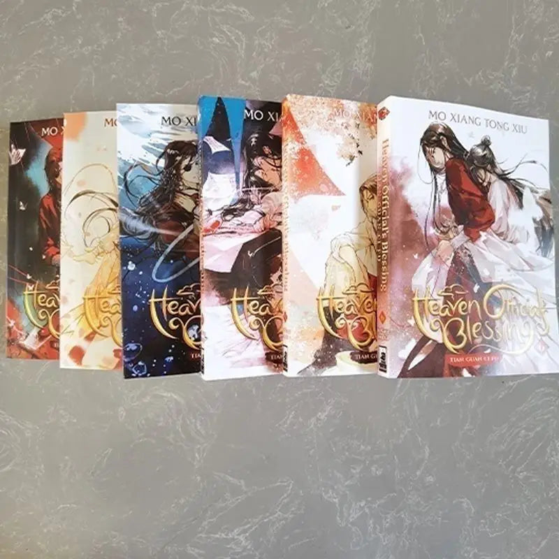 8 books/set Heaven Official's Blessing novel book volume 1-8 ( English version ) Tian guan ci fu write by  Mo xiang tong chou