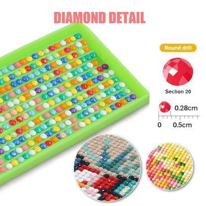 DIY Cartoon Diamond Painting AB Rhinestone Embroidery Landscape Mosaic Cross Stitch Handmade Art Set Children Room Decoration