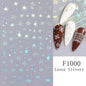 1PCS New Christmas Decorations 2023 New Year Nail Stickers Press on Nails Laser Snowflake Christmas Tree 3D Nail Decal