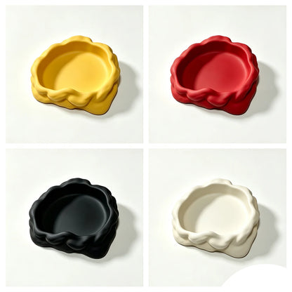 Simulated Stone-Shaped Bowl for Reptiles, Stable and Anti-Spill Feeding Bowl for Reptiles, Feeding Box for Bearded Dragons and Horned Frogs, Water Bowl