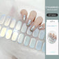 16/22 Tips Semi Cured Gel Nail Stickers for UV Lamp Designer Adhesive Nail Gel Wraps DIY Long-lasting  Nail Decoration