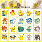 20pcs Pikachu Stickers Cartoon Decals Toys Waterproof Birthday Gift DIY Journal Decoration Reward Stickers