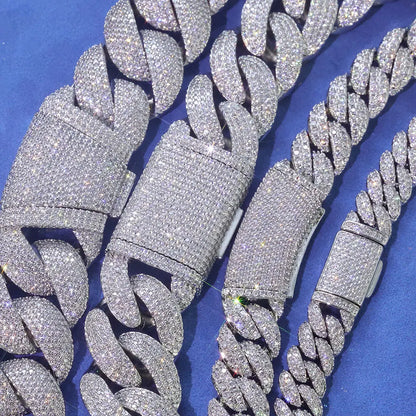 ESKEEM 2/3/4/6Row Full Diamond Bubble Cuban Bracelet 10/13/18/20/22MM CZ Stone Iced Out Hip Hop Jewelry Cuban Bracelet Women Men