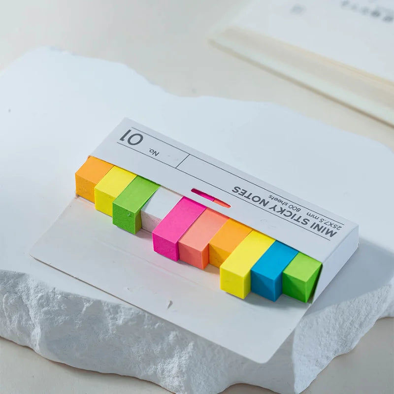 800 boxed sticky notes, index labels, reading sticky notes, index stickers, not transparent waterproof sticky notes