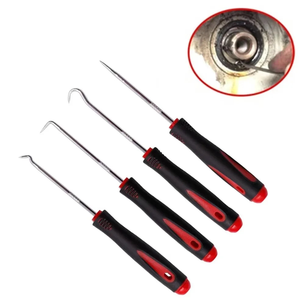 Car Auto Vehicle Oil Seal Screwdrivers Set O-Ring Seal Gasket Puller Remover Pick Hooks Tools Sealing Repair Tools 16cm 4Pcs