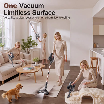 INSE S7P 465W Cordless Vacuum Cleaner 45KPA Strong Suction for Pet Hair and Carpet 55Mins Runtime Household Cleaning
