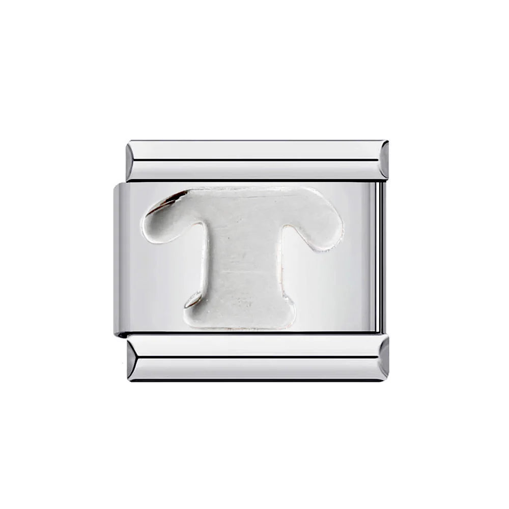 26 English A-Z Letter Name Custom 9mm Link Charms Silver Color Italian Stainless Steel Bracelet DIY Jewelry Making Hand Chain