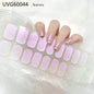 16/20/22Tips Semi-Cured Gel Nail Wraps Full Cover Manicure DIY Waterproof Long Lasting Gel Nail Stickers set for UV Lamp Need