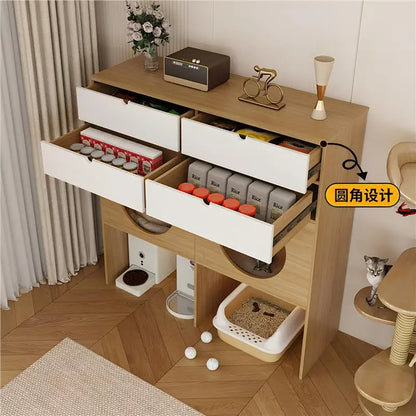 Balcony Pet Cabinet Cat Nest Cabinet Household Indoor Cat House Luxury Pet Villa Locker Side Cabinet Dog House