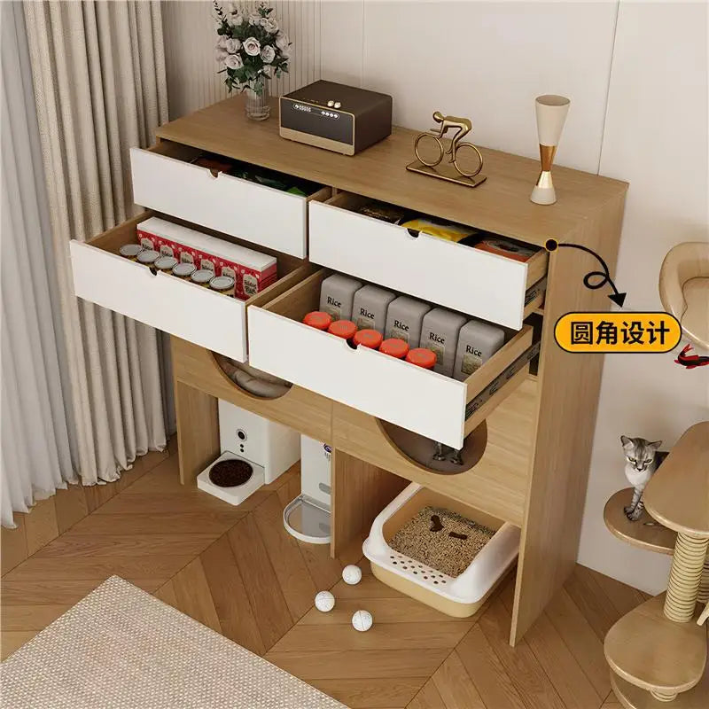 Balcony Pet Cabinet Cat Nest Cabinet Household Indoor Cat House Luxury Pet Villa Locker Side Cabinet Dog House