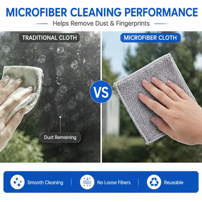 Soft Lint-Free Microfiber Cleaning Cloths, Reusable Cleaning Cloths for Car Interior Glass Kitchen Home - 5/10/20/50 Pcs