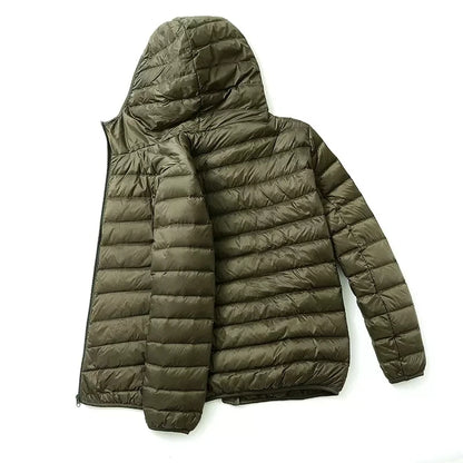 Men's All-Season Ultra Lightweight Packable Down Jacket Water and Wind-Resistant Breathable Coat Big Size Men Hoodies Jackets