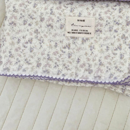 Baby Blanket Floral Soft Cotton Muslin Newborn Swaddle Wrap Receiving Blanket Quick Dry Bath Towel Baby Stroller Cover