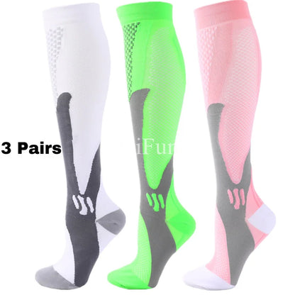 1/3Pairs Compression Sport Socks Medical Nursing Stockings Prevent Varicose Veins Socks Pregnancy Nursing Athletic Soccer Socks
