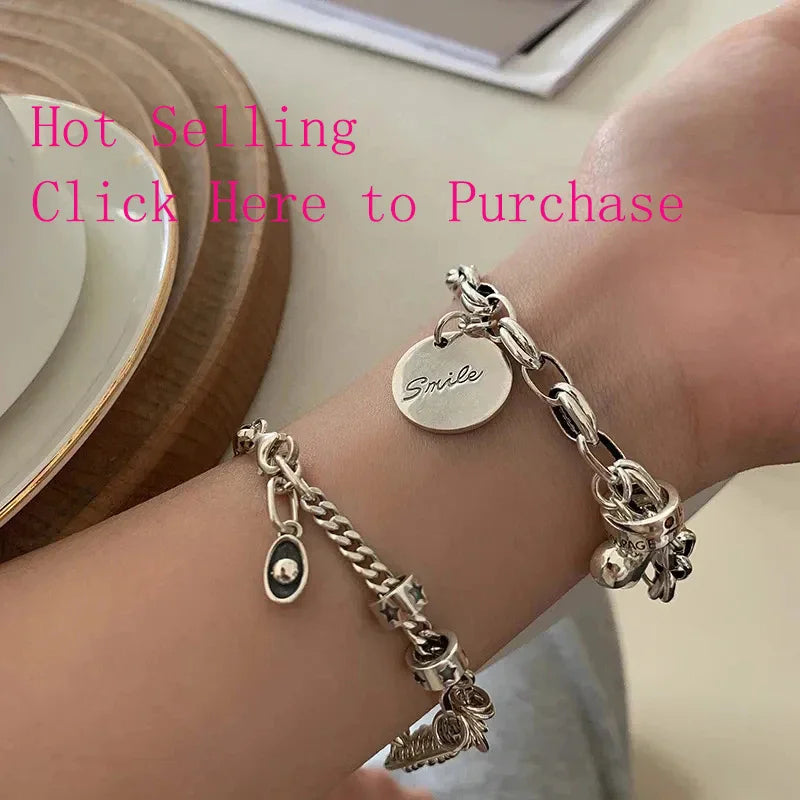 VENTFILLE 925 Sterling Silver Line Extremely Fine Bracelet for Women Love Haert Bead Korean Ins Sweet Jewelry Gift Dropshipping