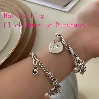VENTFILLE 925 Sterling Silver Line Extremely Fine Bracelet for Women Love Haert Bead Korean Ins Sweet Jewelry Gift Dropshipping
