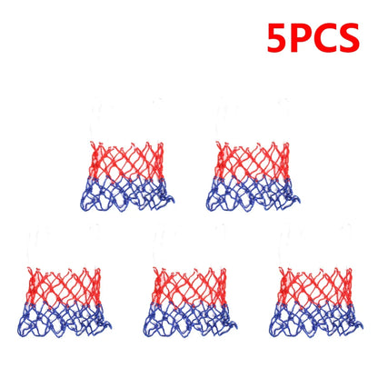 1-5PCS Basketball Net All-Weather Basketball Net Tri-Color Basketball Hoop Net Powered Basketball Hoop Basket Rim Net 농구골대