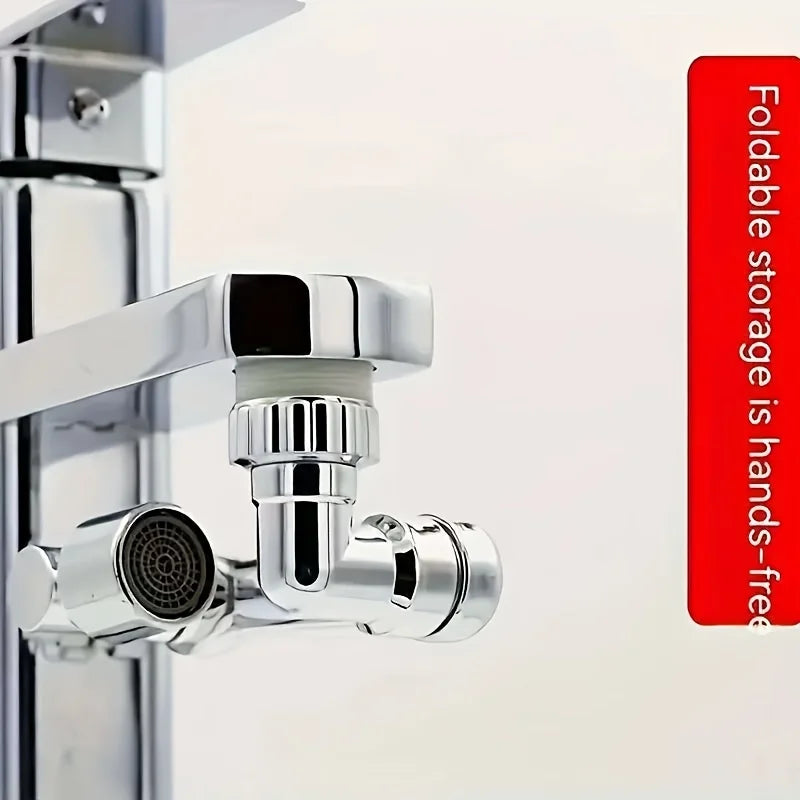 360° Rotating Faucet Extender - Multi-Functional, Foldable & Portable Spray Head for Bathroom & Kitchen Sinks