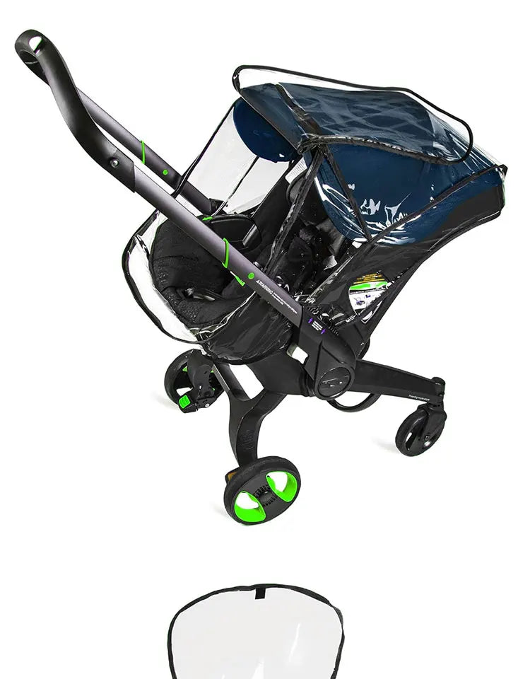 Baby Stroller 3 in 1 Raincoat Thickened Transparent EVA Vision Rain cover For Doona & FooFoo Baby Stroller Accessories