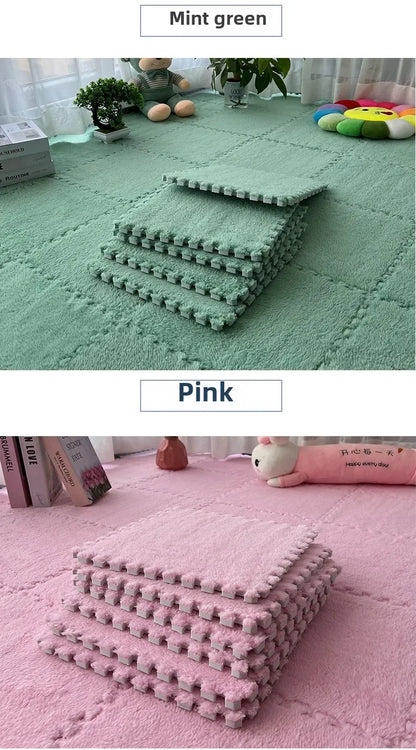 4-20 PCS Baby Plush Activity Play Mat EVA Foam Soft Play Mat BPA Free Reusable Washable Non-slip Waterproof Puzzle Stitching Mat