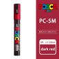 1pcs Japan UNI POSCA Markers PC-1M/3M/5M Acrylic Graffiti Pen Waterproof DIY Stackable Color Art Painting School Supplies