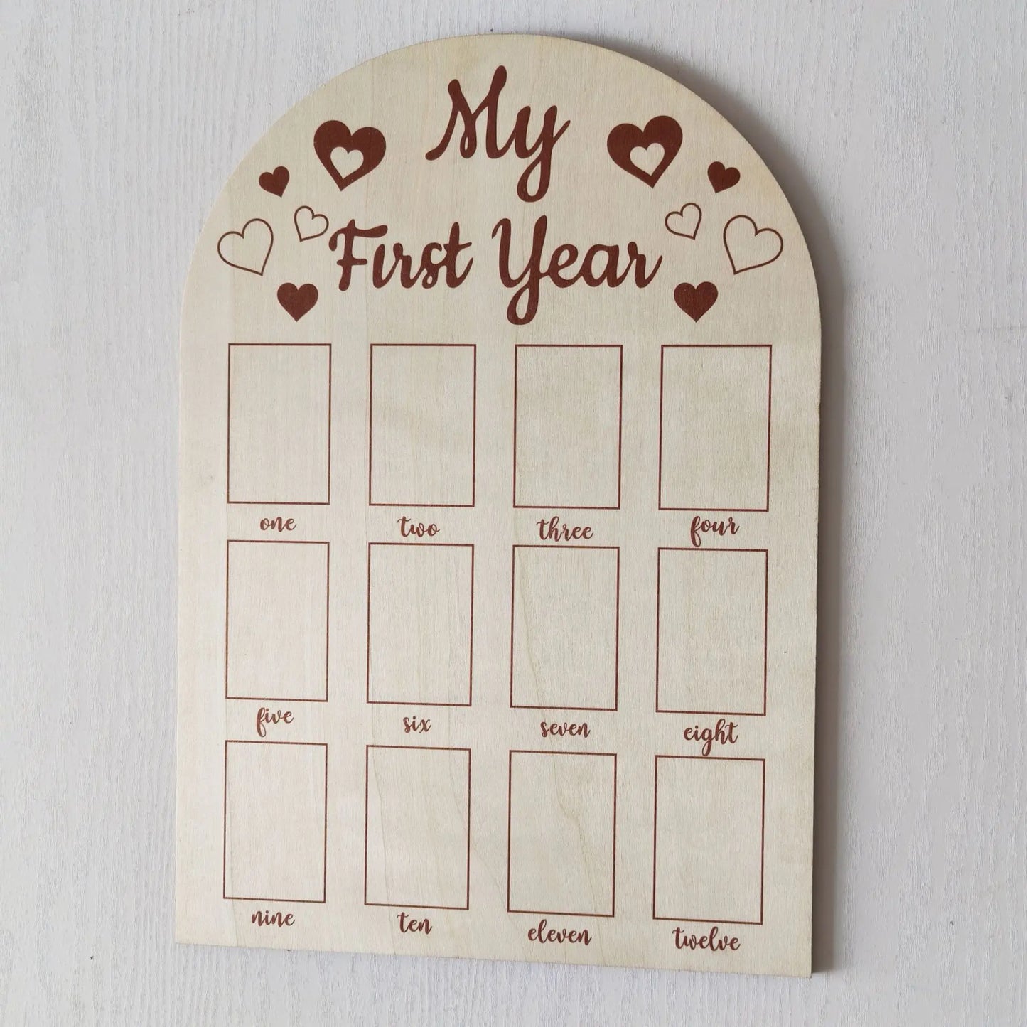 Wooden Baby Commemorative Photo Frame,monthly Calendar,photo Display Board,milestone Photo Frame for Newborns