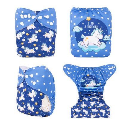 U Pick ALVABABY Digital Position Cloth Diapers Baby Reusable Modern Cloth Nappy for Baby with 1pc Microfiber Insert