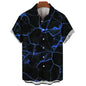 3D Printed Punk Purple Lightning Graphic Blouses Harajuku Fashion Hip Hop Shirts For Men Clothes Hawaiian Y2k Lapel Blouse Tops