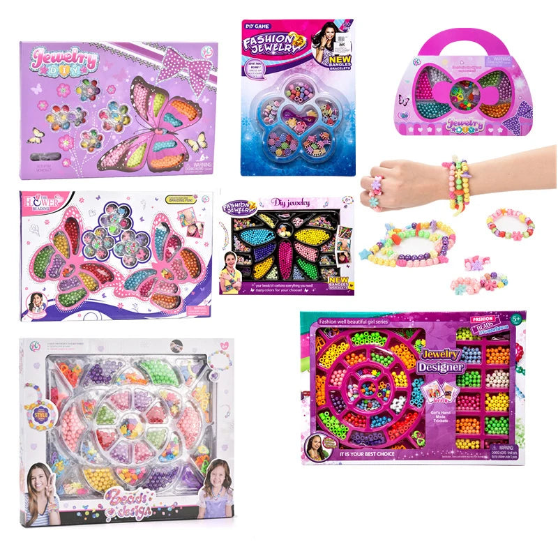 Creative DIY Handmade Pop Beads Toy Accessory Set Girl Jewelry Necklace & Bracelet Crafts Toys Education kids Birthday Gifts