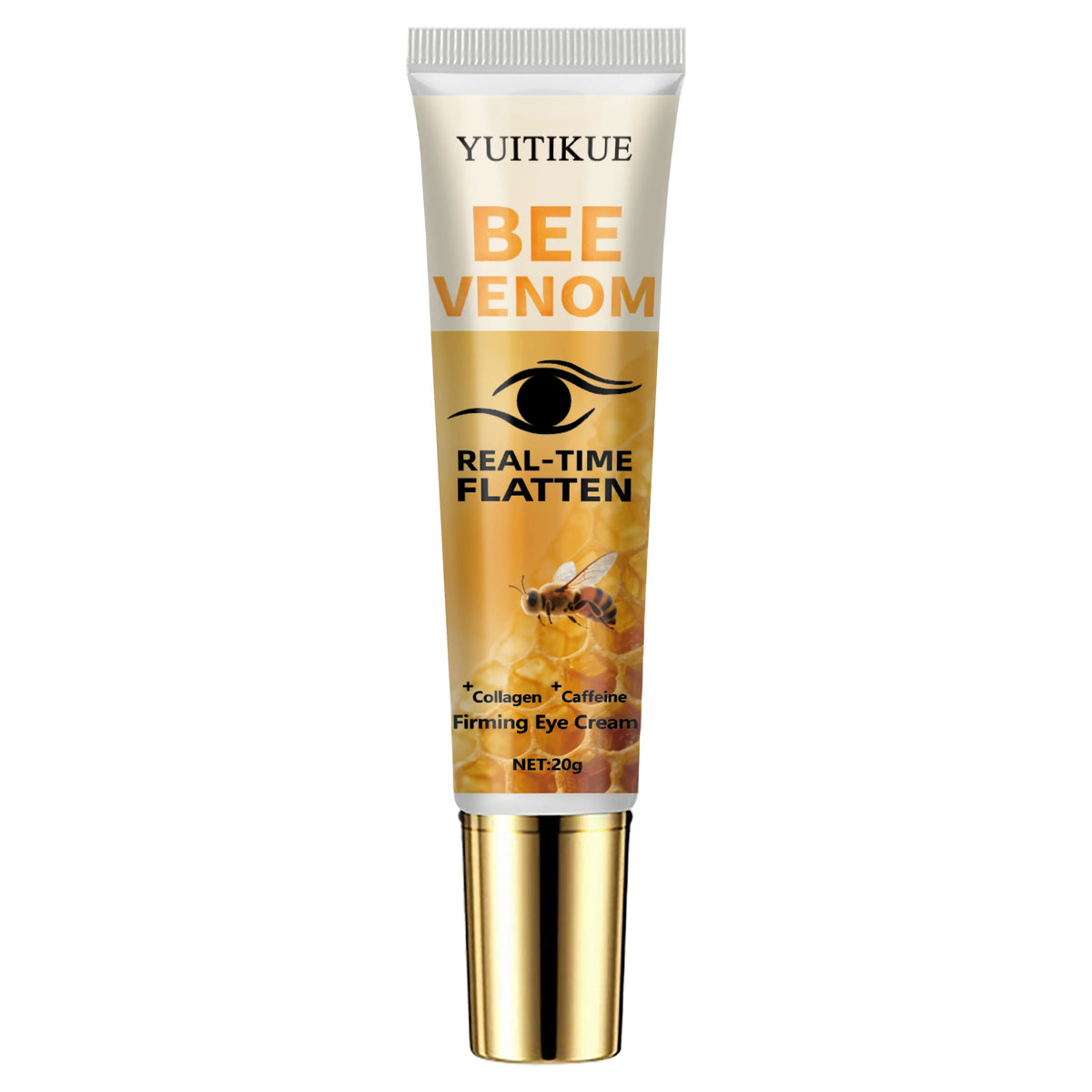 Instant Eye Tightening Cream by YUITKUE - Bee Venom, Collagen & Caffeine, Reduces Puffiness & Fine Lines, 20g