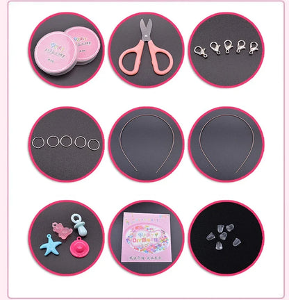 1000Pcs DIY Handmade Beaded Toy with Storage Box Creative Girl Jewelry Bracelet Jewelry Making Toys Educational Children Gift