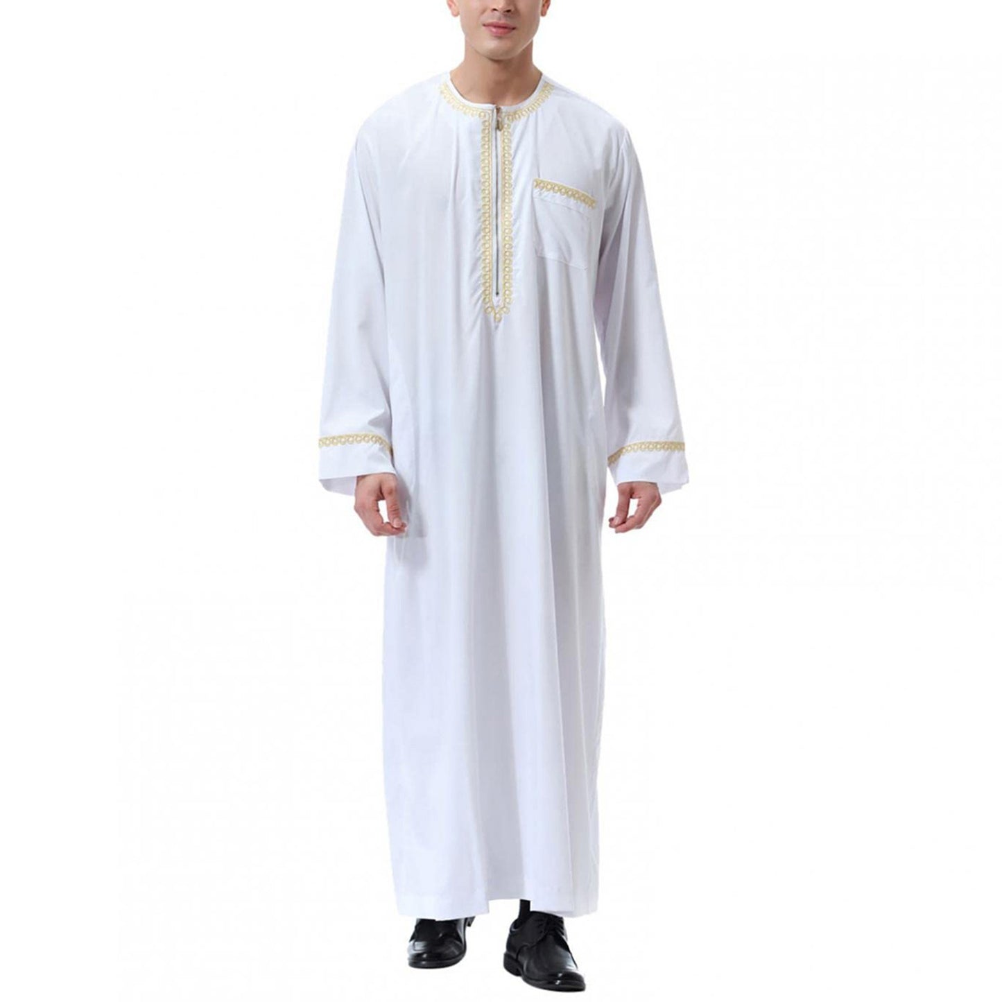 Middle East Ethnic Muslim Islamic Clothing Men Jubba Thobe African Dashik Ramadan Eid Abaya Arabic Kaftan Saudi Kimono Robe Gown