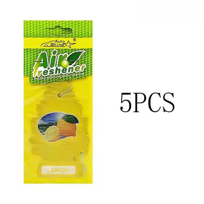 3-80pcs Christmas Tree Car Air Freshener Natural Aromatherapy Tea Paper Hanging Perfume Vanilla Auto Parts Interior